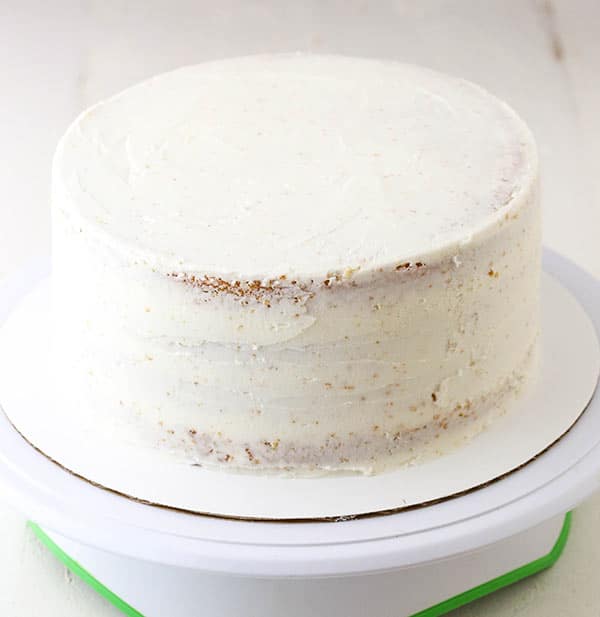 cake with a crumb coat