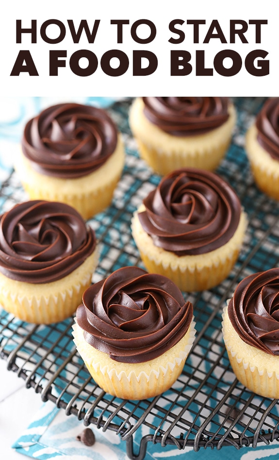 How to start a food blog with chocolate frosted cupcakes