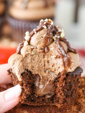 inside image of Nutella Chocolate Cupcakes